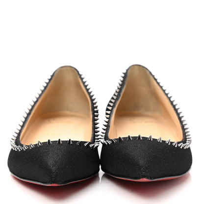 Christian Louboutin Mini Glitter Anjalina Flats 38 Black 2 of 9