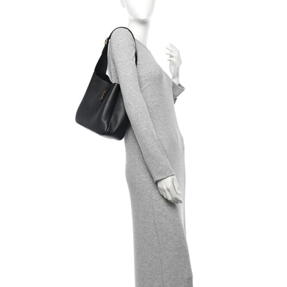 Saint Laurent Smooth Calfskin Small Le 5 A 7 Soft Hobo Black 2 of 10