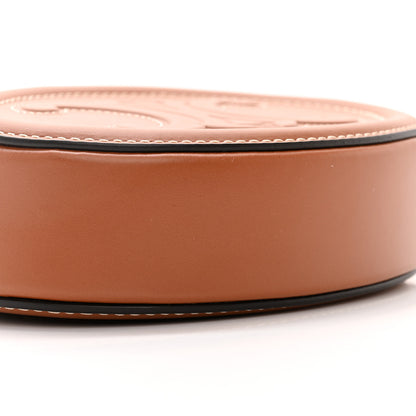 Celine Smooth Calfskin Cuir Small Triomphe Oval Crossbody Purse Tan 8 of 9