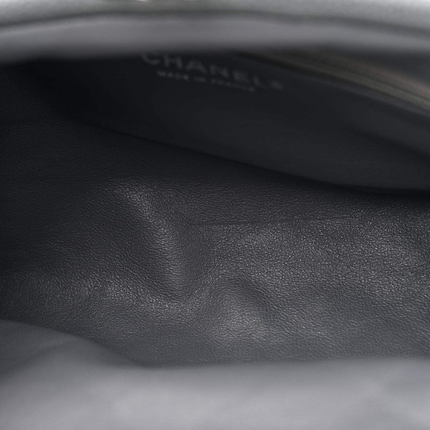 Caviar Quilted Timeless Clutch Dark Grey