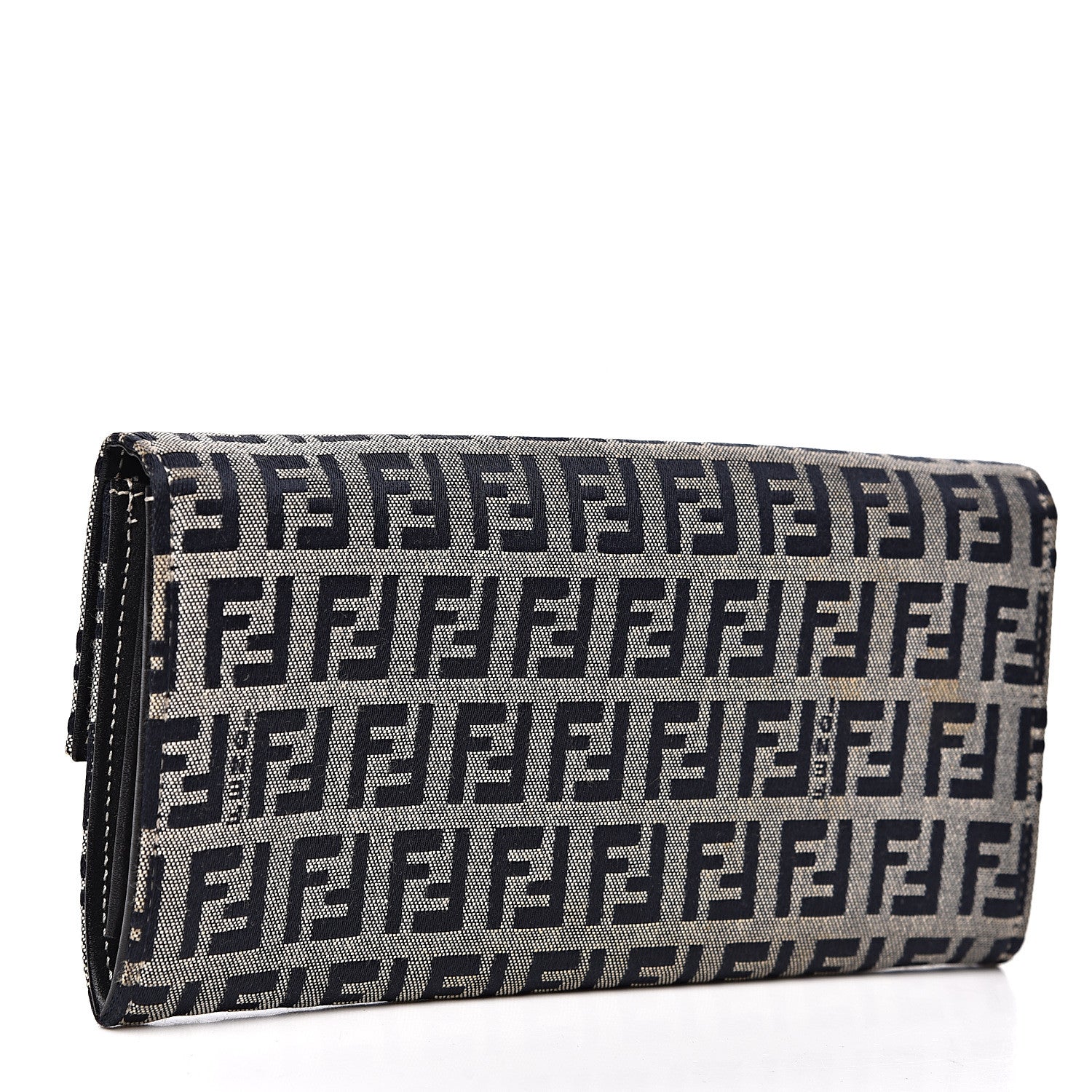 Fendi Zucchino Forever Continental Wallet Navy 2 of 11