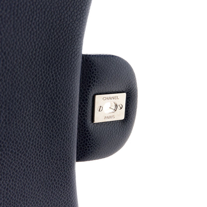 Chanel Caviar Quilted Maxi Double Flap Navy Blue 7 of 12