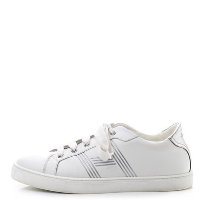 Hermes Nappa Womens Avantage Sneakers 40 White Argent 1 of 9