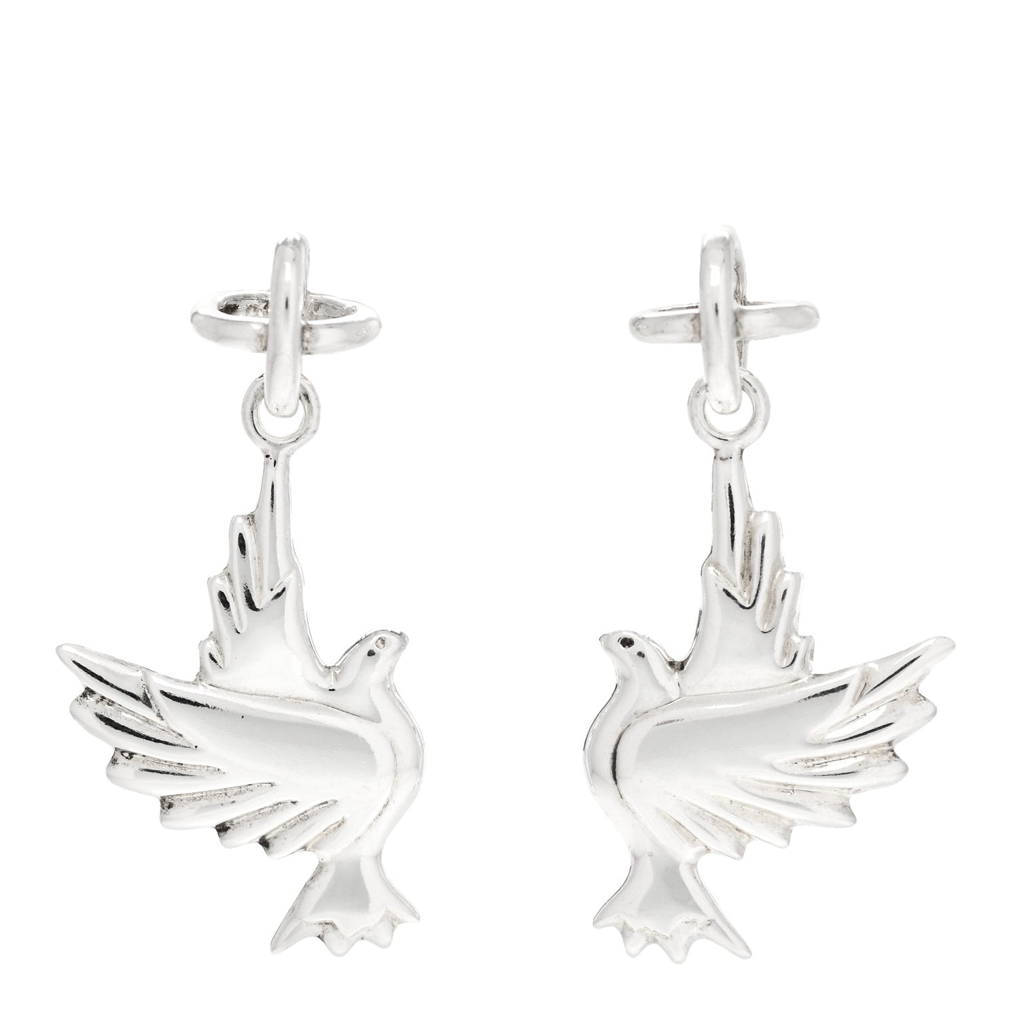 Sterling Silver Dove Earrings