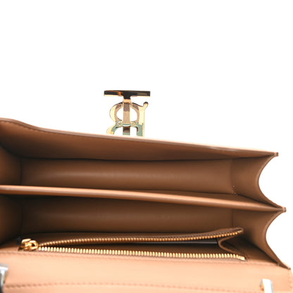 Burberry Calfskin Tartan Print Small TB Bag Light Fawn 5 of 10