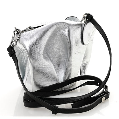 Loewe Metallic Calfskin Mini Elephant Crossbody Bag Silver 3 of 10