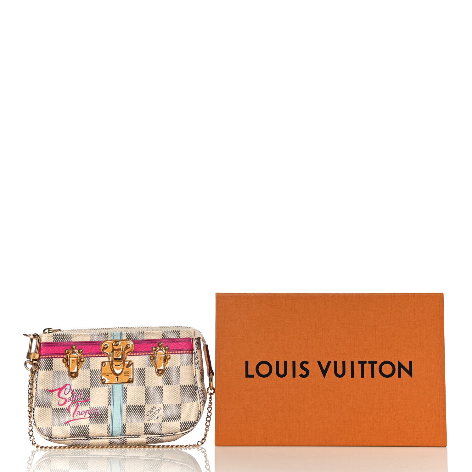 Louis Vuitton Damier Azur Summer Trunks Saint Tropez Mini Pochette Accessories 10 of 10