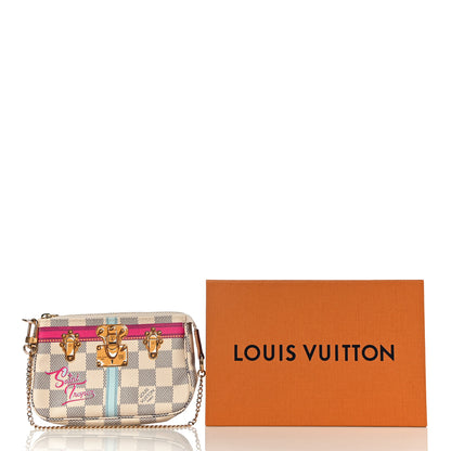 Louis Vuitton Damier Azur Summer Trunks Saint Tropez Mini Pochette Accessories 10 of 10