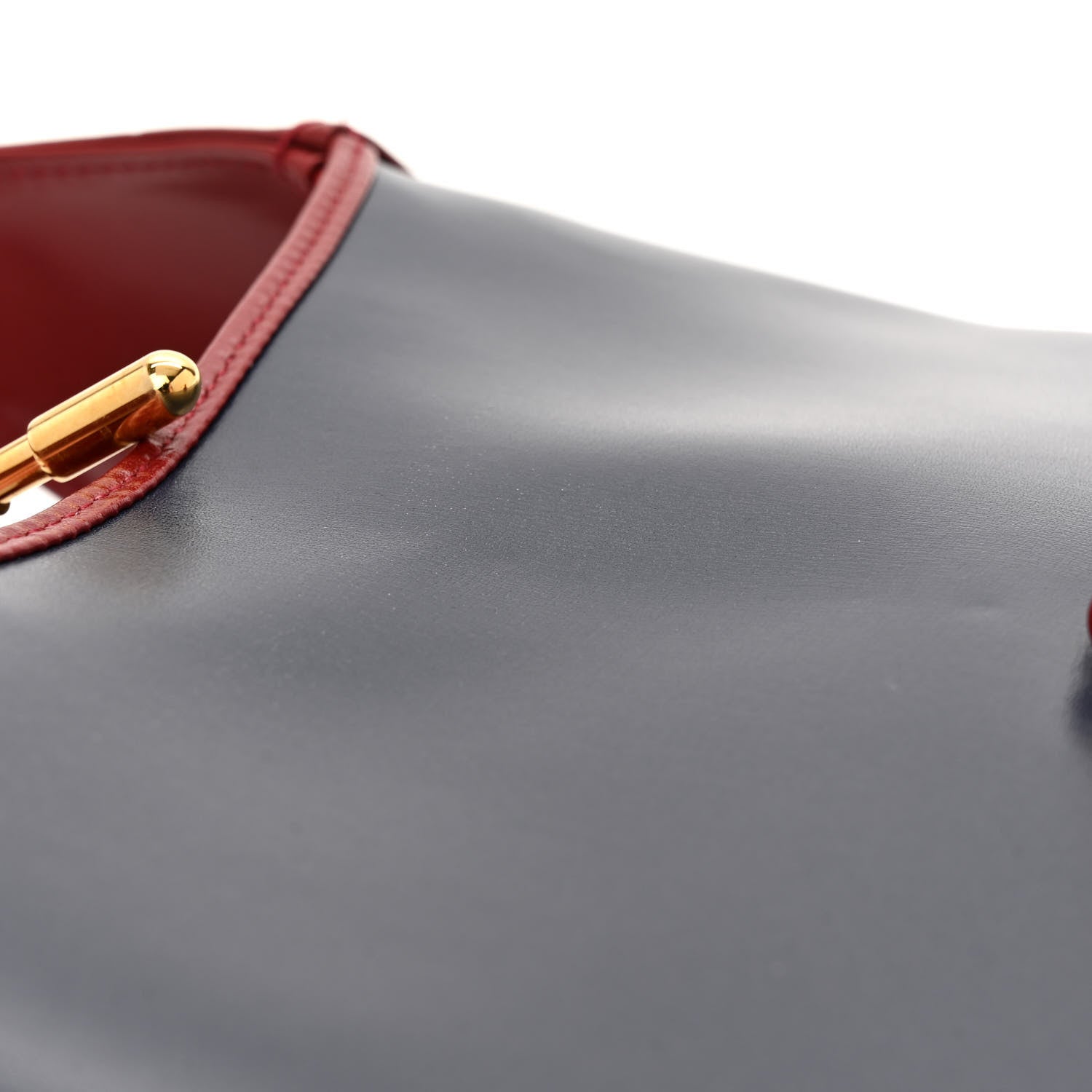 Gucci Boarded Dyana Lux Calfskin Bi-Color Small Jackie 1961 Hobo Blue Agata New Cherry Red 11 of 13