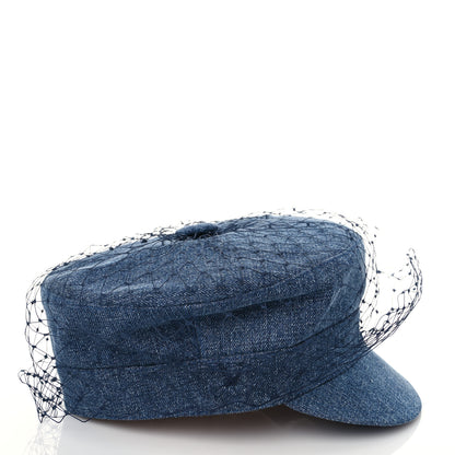 Christian Dior Denim Arty Veil Cap 57 Blue 5 of 8