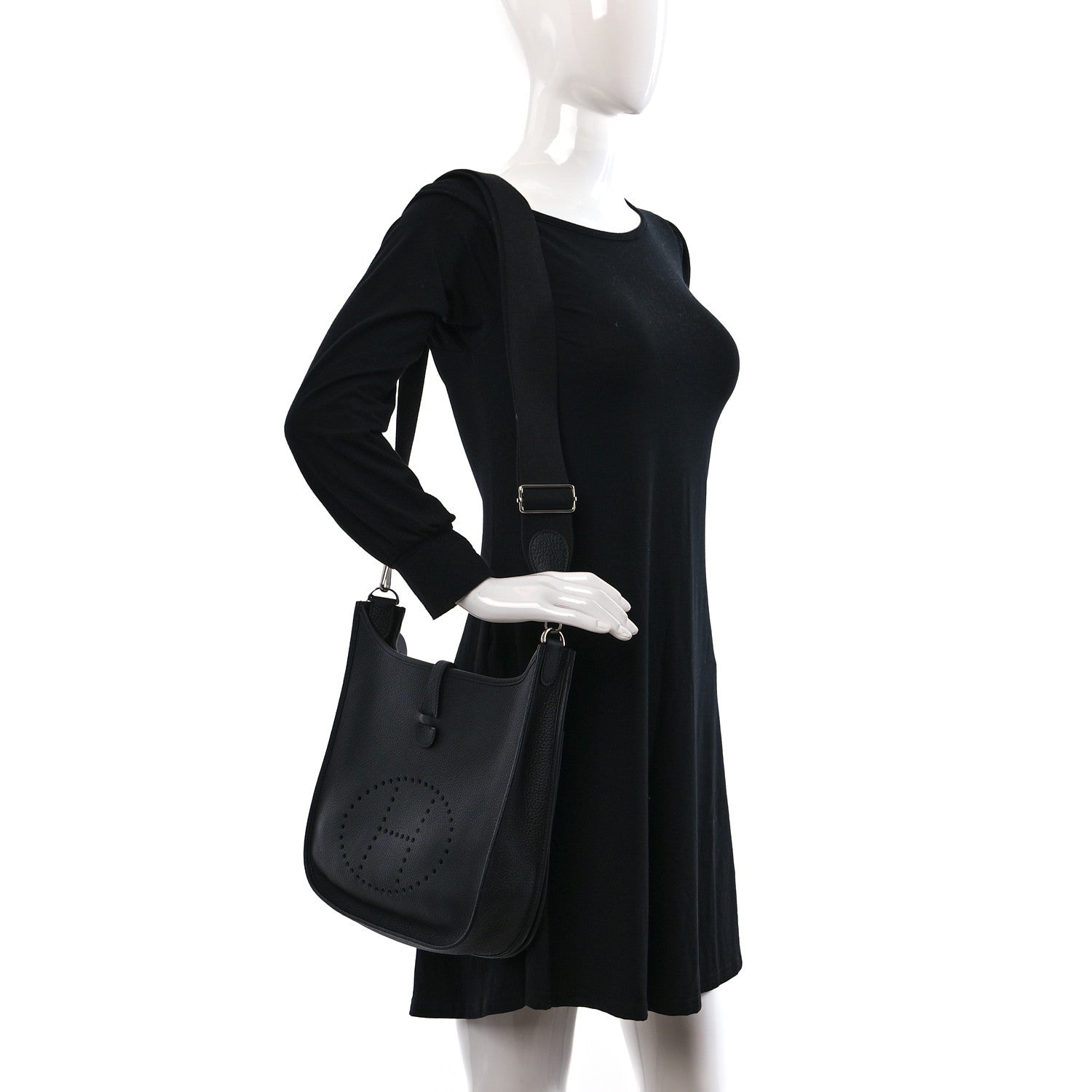 Hermes Taurillon Clemence Evelyne III PM Black 2 of 9