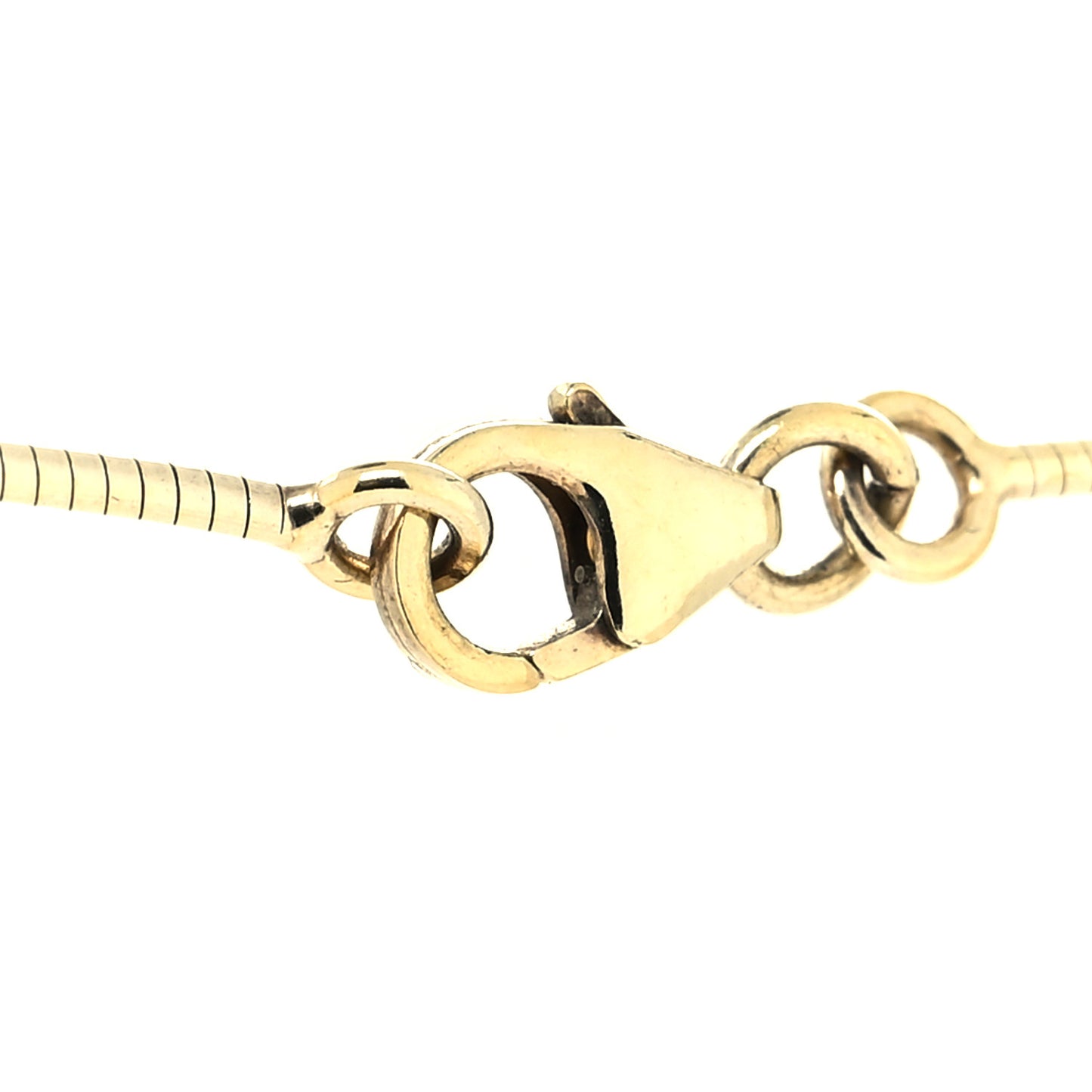 Lacquered Gold Pop H Pendant Necklace Orange