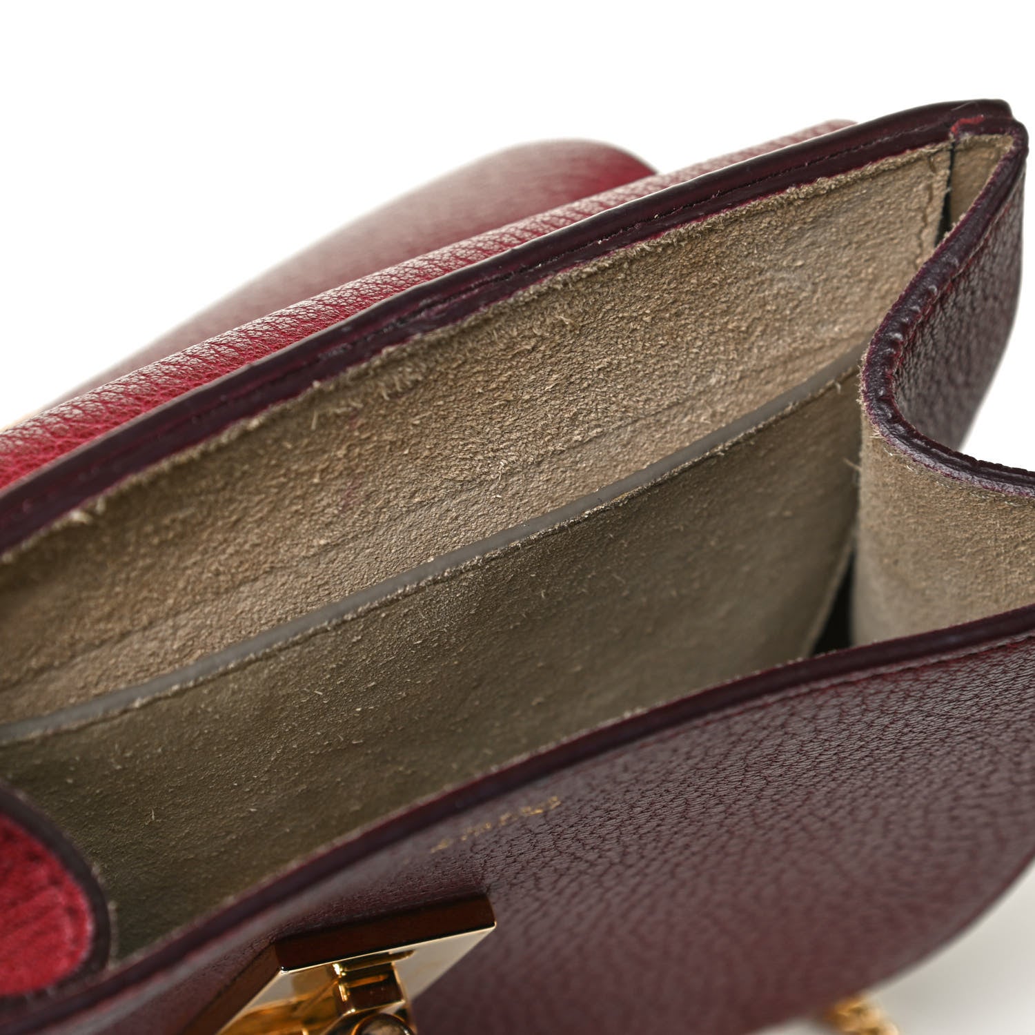 Chloe Grained Lambskin Mini Drew Shoulder Bag Sienna Red 13 of 13