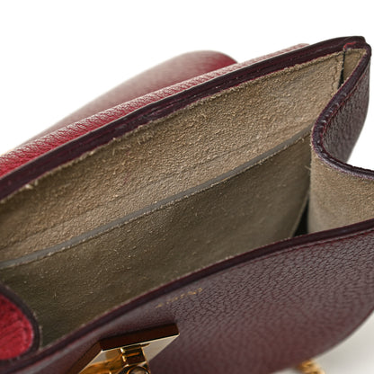 Chloe Grained Lambskin Mini Drew Shoulder Bag Sienna Red 13 of 13
