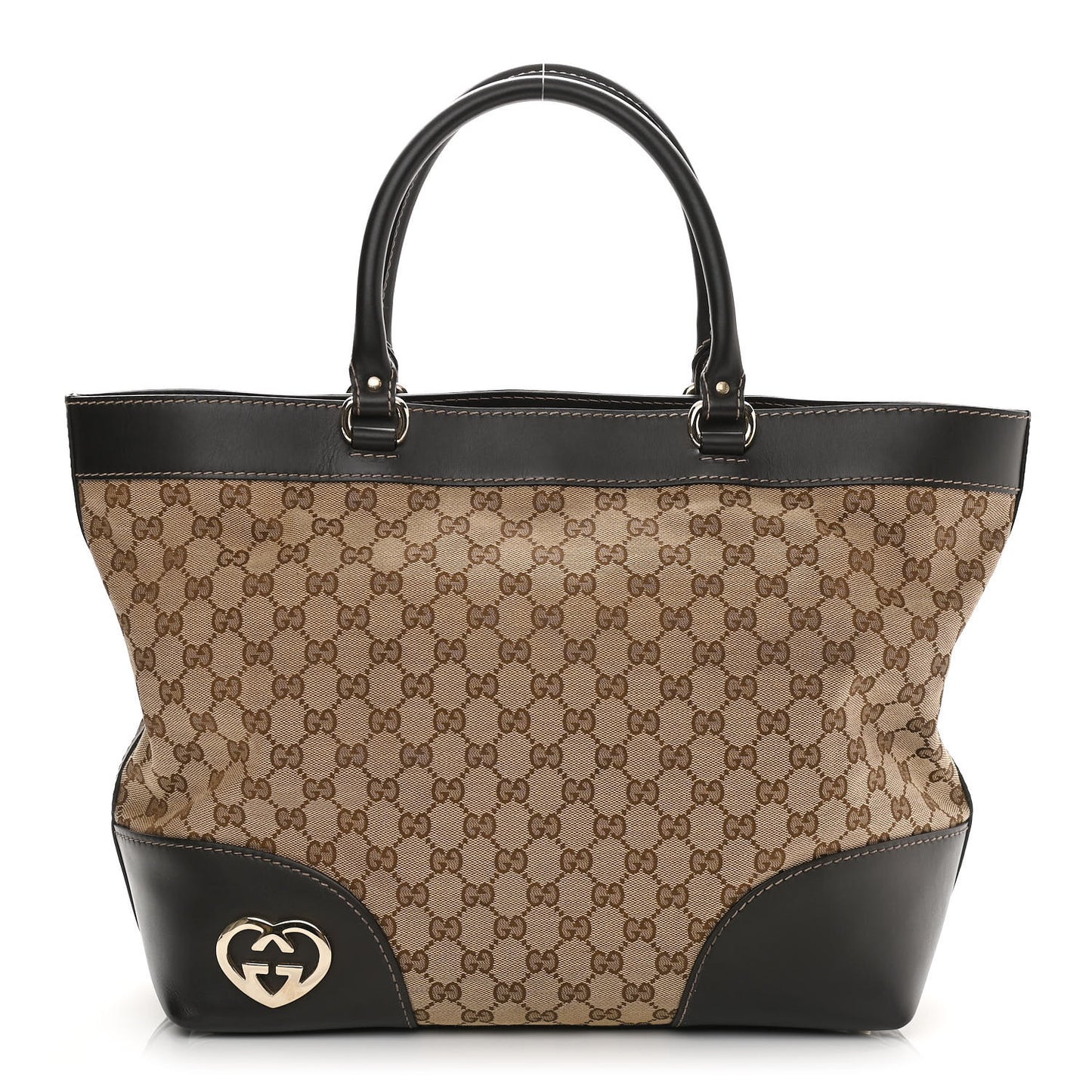 Monogram Lovely Heart Top Handle Dark Brown