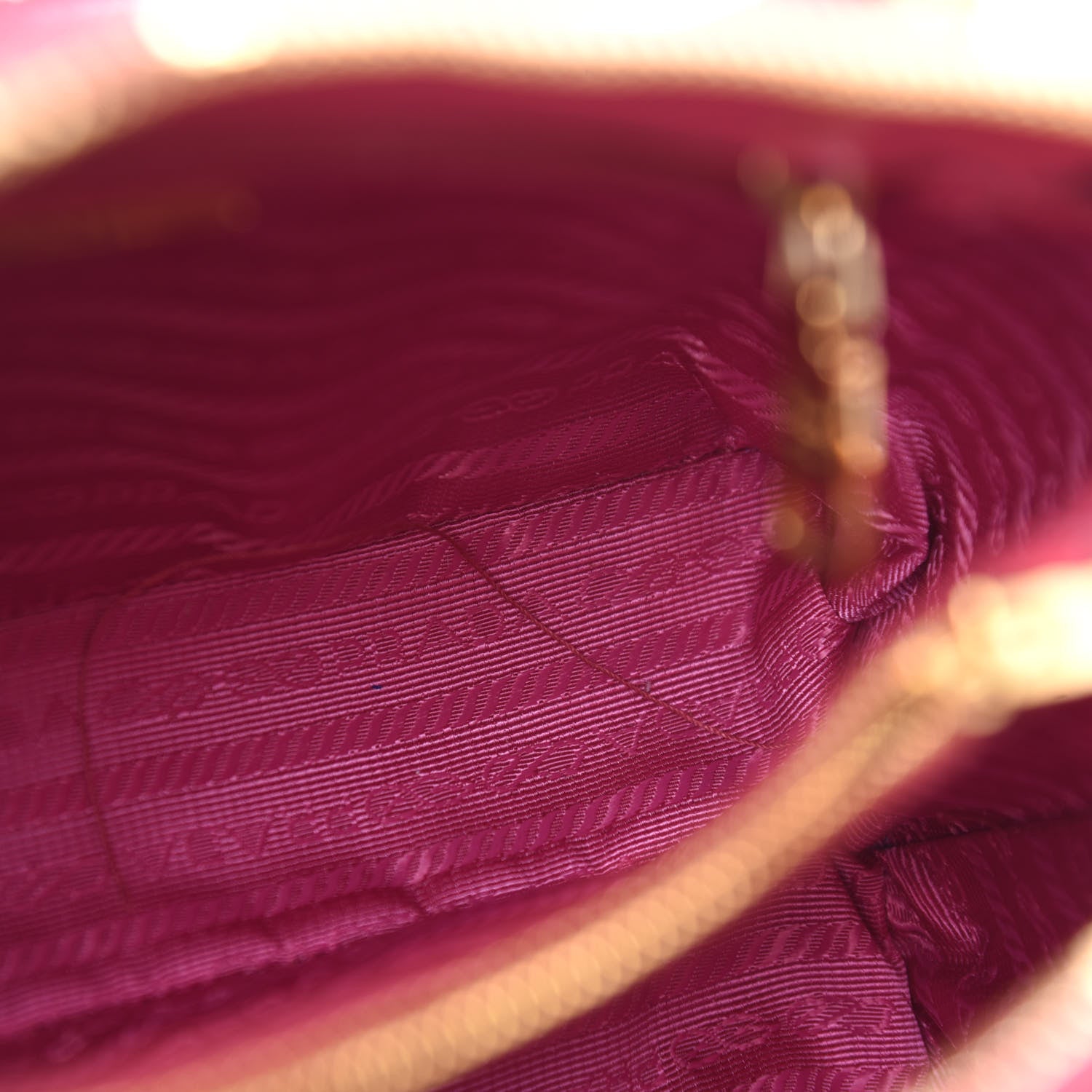 Prada Saffiano Vernice Small Promenade Tote Peonia 8 of 11