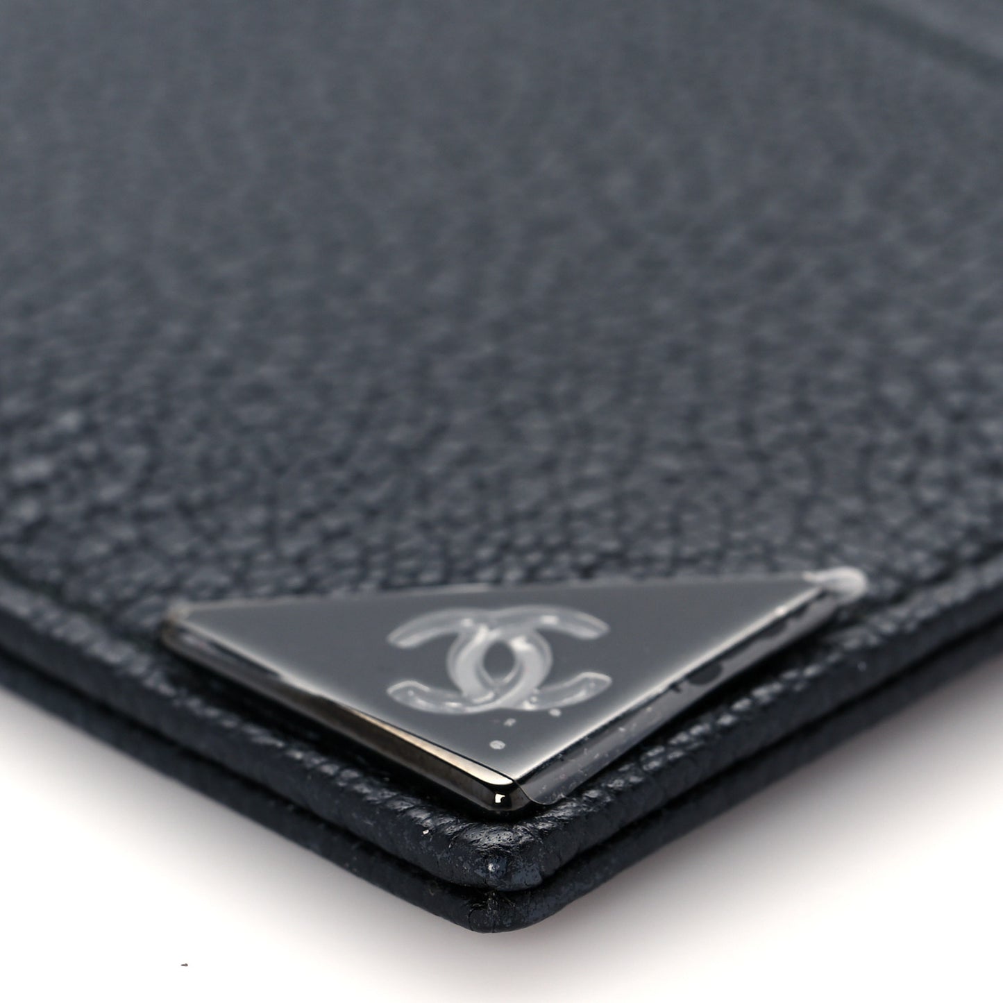Goatskin CC Corner Card Holder Black