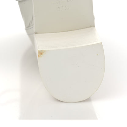 Chanel Crumpled Calfskin Quilted Cap Toe Short Boots 37.5 White Black 11 of 14