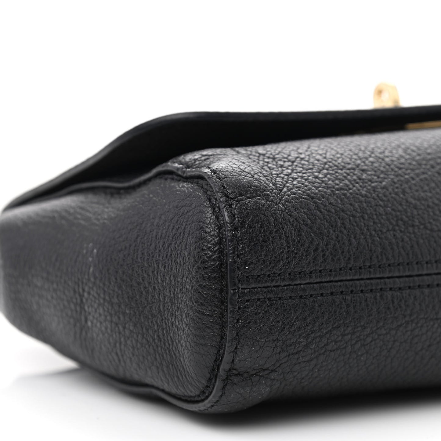 Glossy Goatskin Small Lily Flap Black