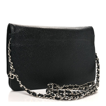 Chanel Caviar Timeless CC Wallet On Chain WOC Black 3 of 11