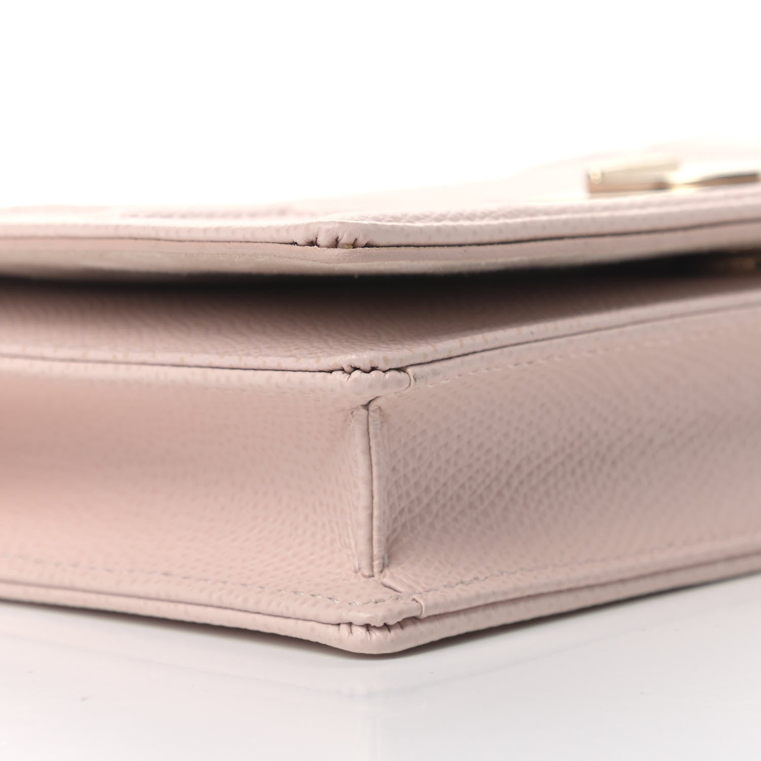 Christian Dior Grained Calfskin Diorama Wallet on Chain Pouch Rose Poudre 8 of 11