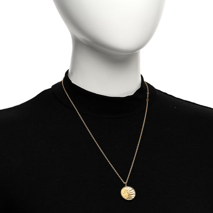 Christian Dior 18K Yellow White Gold Diamond Black Onyx Mother of Pearl Rose Celeste Medallion Pendant Necklace 2 of 7