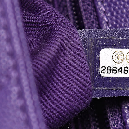 Chanel Caviar Chevron Quilted Mini Coco Handle Flap Purple 10 of 11