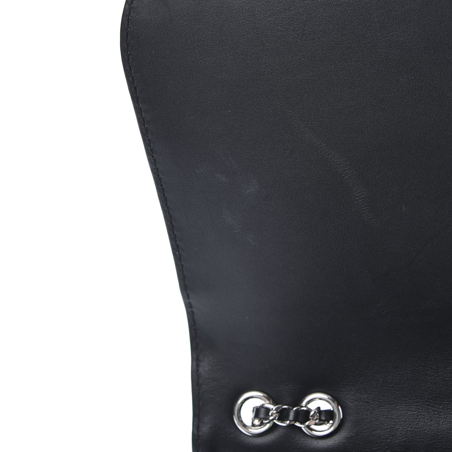 Calfskin Medium Braided Chic Flap Black