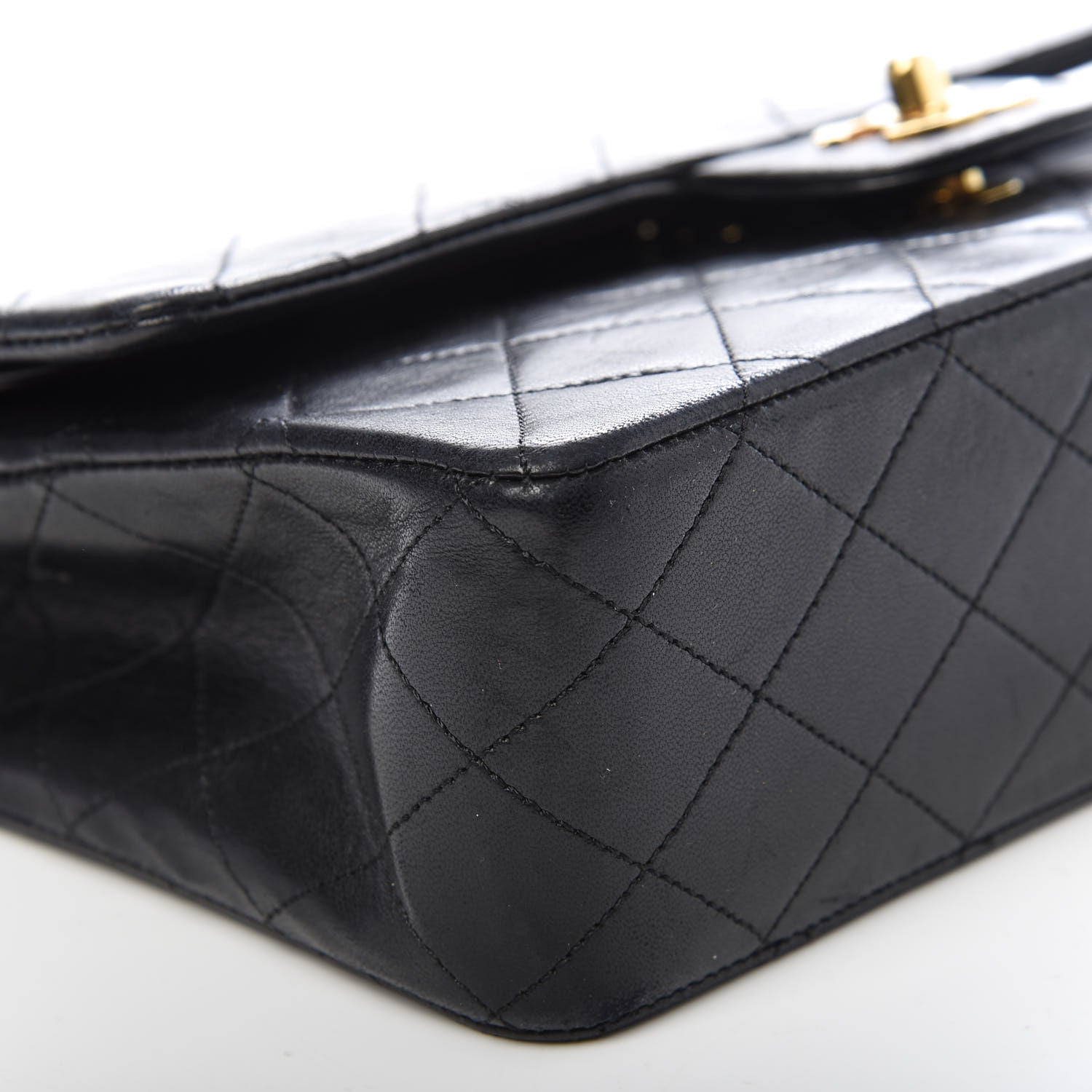 Chanel Lambskin Quilted Medium Double Flap Black 6 of 10