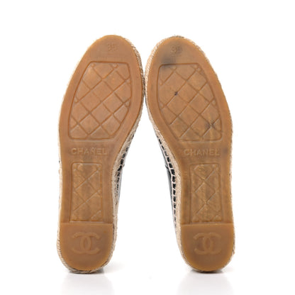 Chanel Lambskin CC Espadrilles 35 Black 6 of 11