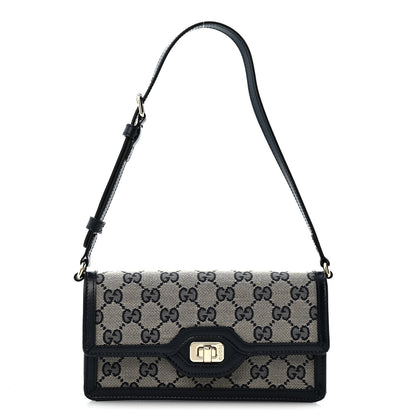 Gucci GG Monogram Mini Luce Shoulder Bag Beige Blue 1 of 11