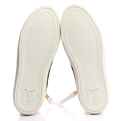 Louis Vuitton Pony Hair Leopard Calfskin Monogram Giant Stellar Sneaker Boots 35 White 5 of 8
