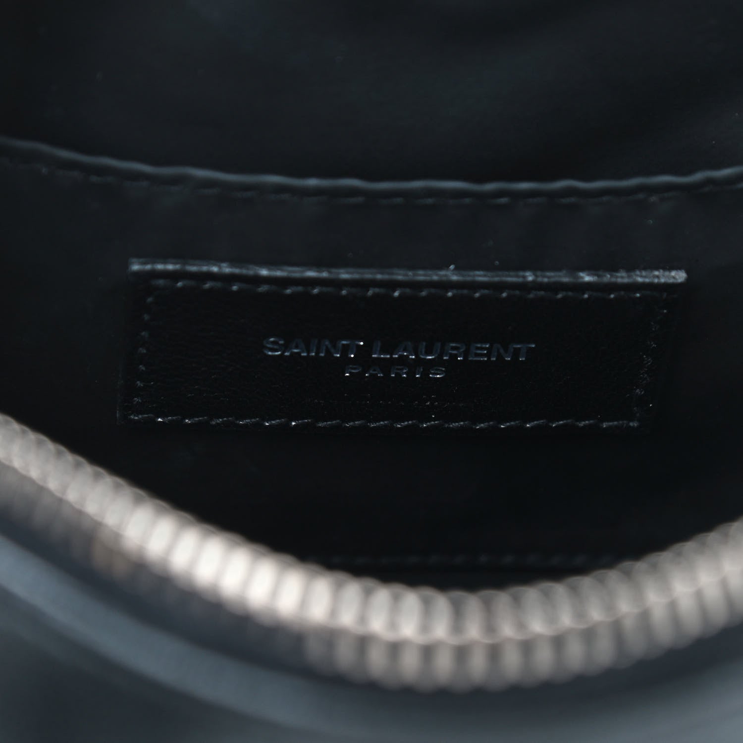 Saint Laurent Lambskin Y Quilted Monogram Loulou Cosmetic Case Black 6 of 8