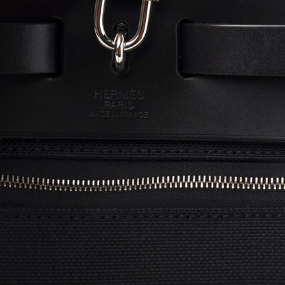 Hermes Military Toile Vache Hunter Herbag Zip PM 31 Black 7 of 13