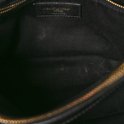 Saint Laurent SAINT LAURENT Calfskin Y Quilted Monogram Medium Loulou Chain Satchel Black 5 of 13