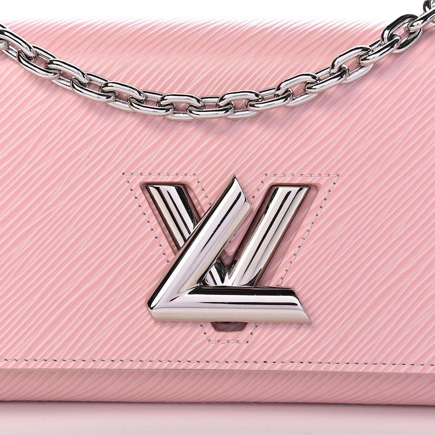 Epi Twist Chain Wallet Rose Ballerine