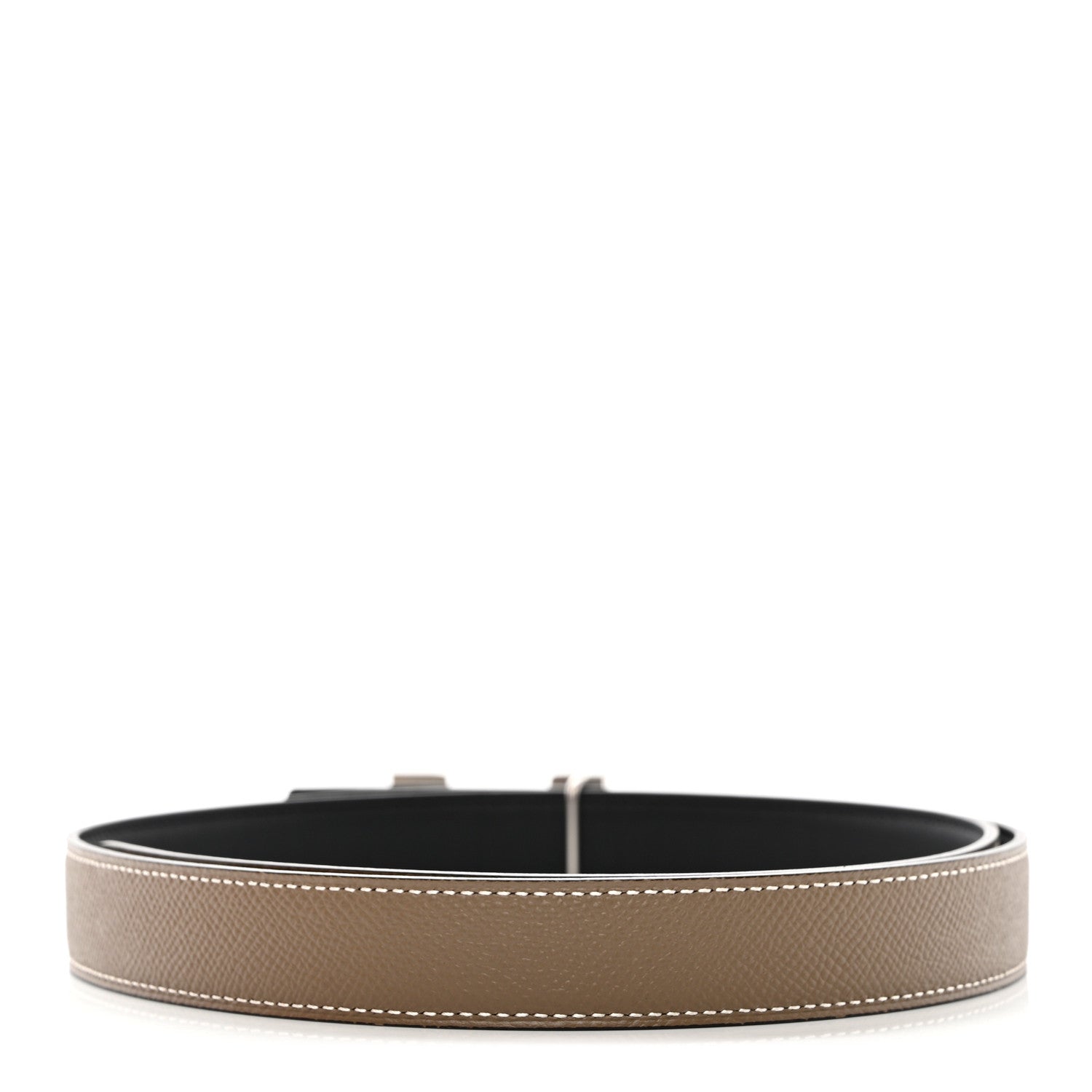 Hermes Epsom Swift 24mm Mini Constance Guilloche H Belt 85 Etoupe Black 4 of 8