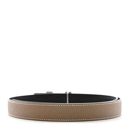 Hermes Epsom Swift 24mm Mini Constance Guilloche H Belt 85 Etoupe Black 4 of 8