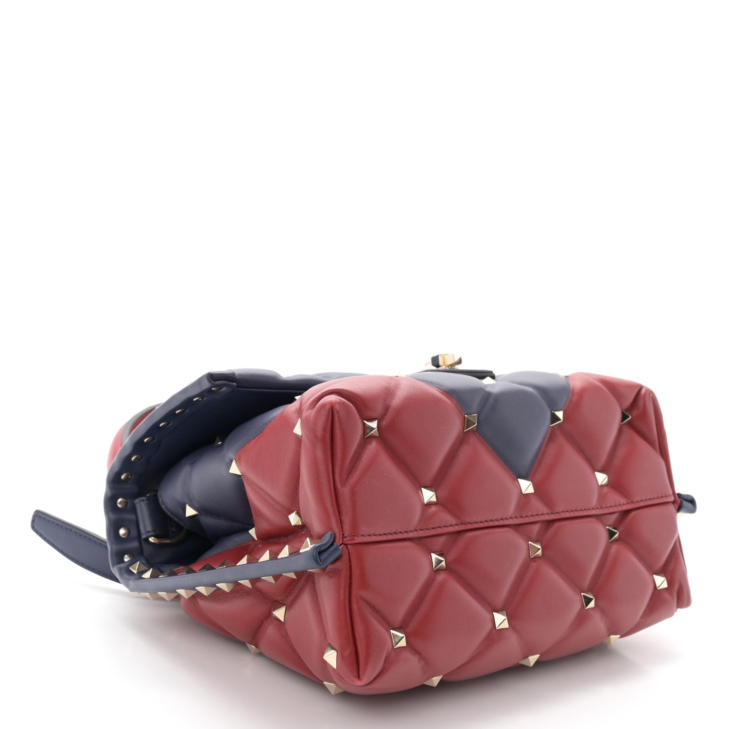 Valentino Garavani Nappa Medium Candystud Top Handle Bag Rosso Valentino Navy 4 of 10