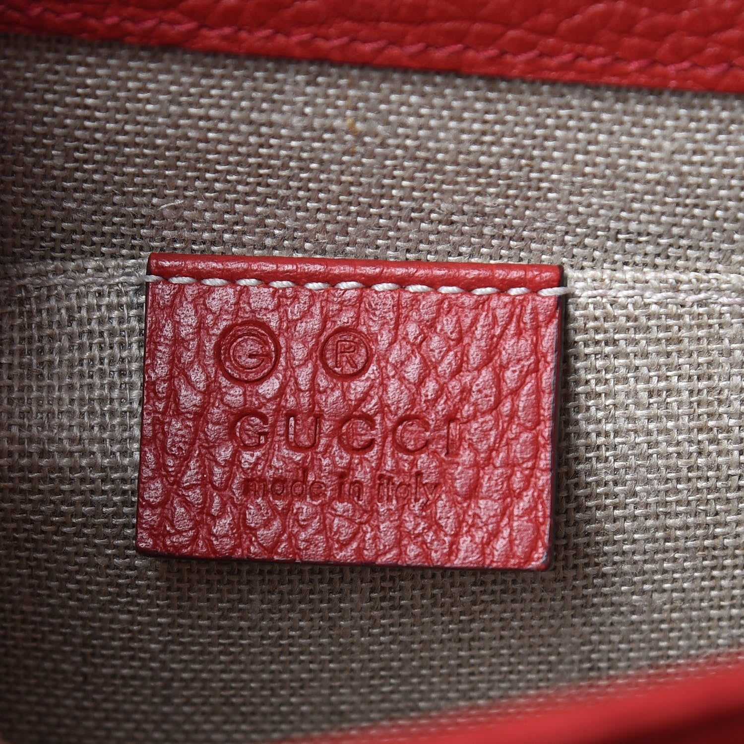 Gucci Dollar Calfskin Small Interlocking G Shoulder Bag Red 6 of 9
