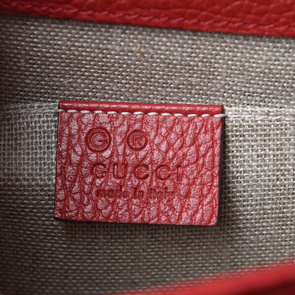 Gucci Dollar Calfskin Small Interlocking G Shoulder Bag Red 6 of 9