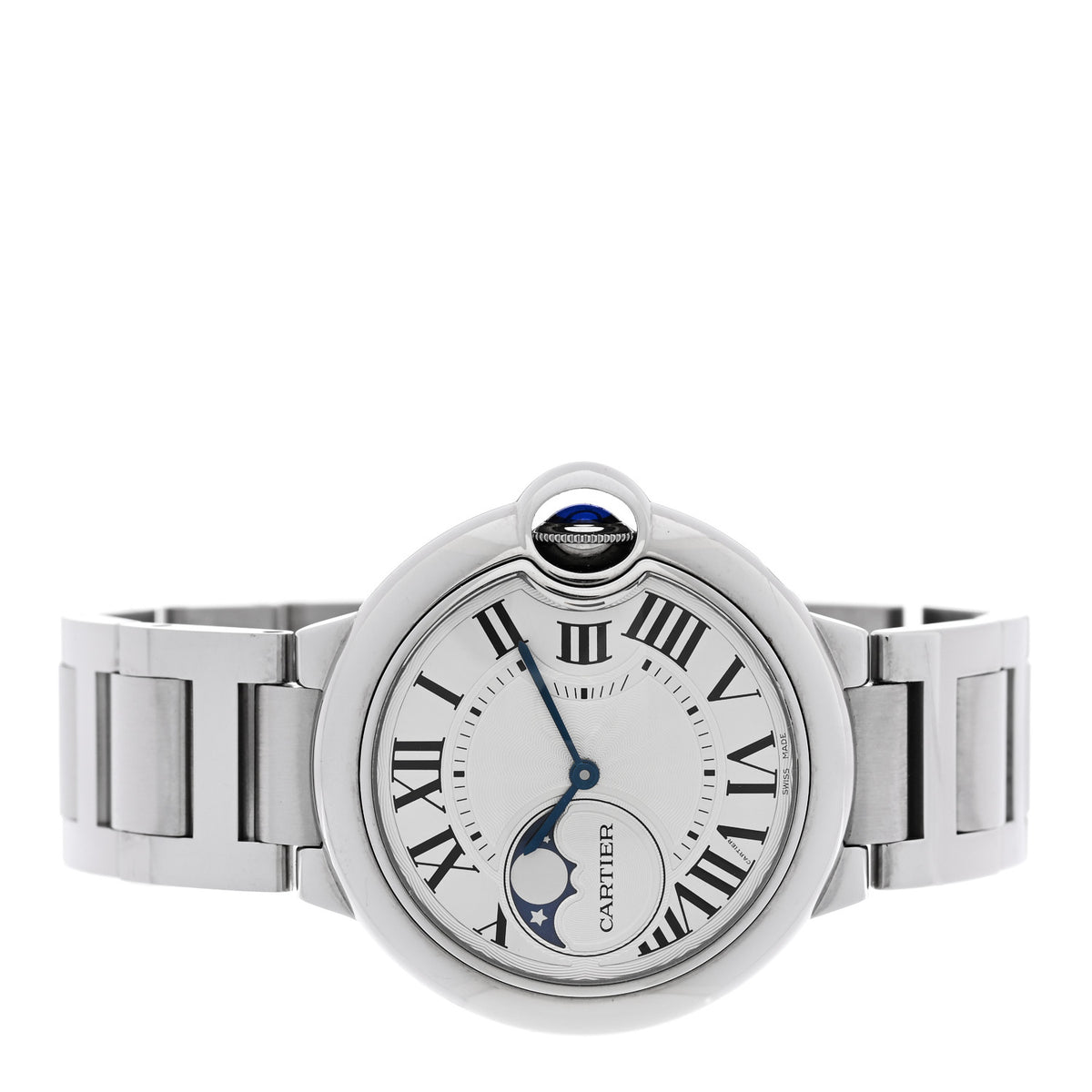 Stainless Steel 37mm Ballon Bleu De Cartier Moonphase Automatic Watch