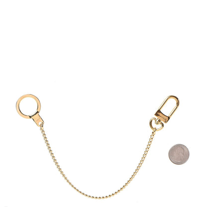 Louis Vuitton Metal Pochette Extender Key Ring Chain Gold 2 of 6