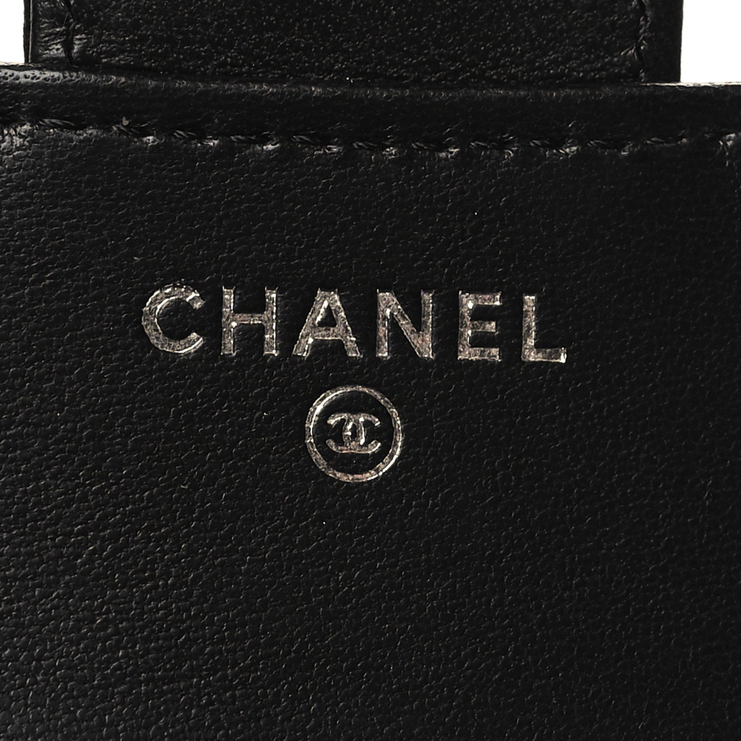 Lambskin Quilted Compact Flap Wallet Black