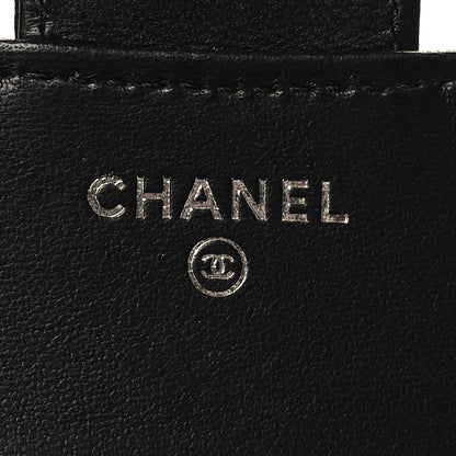 Chanel Lambskin Quilted Compact Flap Wallet Black 6 of 10