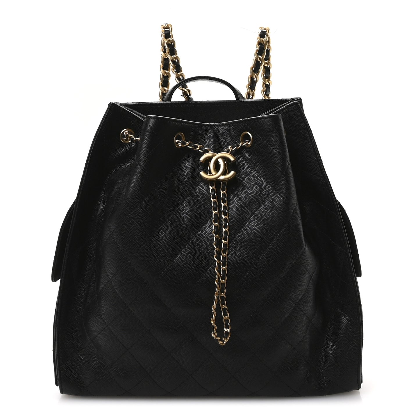 Caviar Quilted Large Chanel 25 Backpack Black