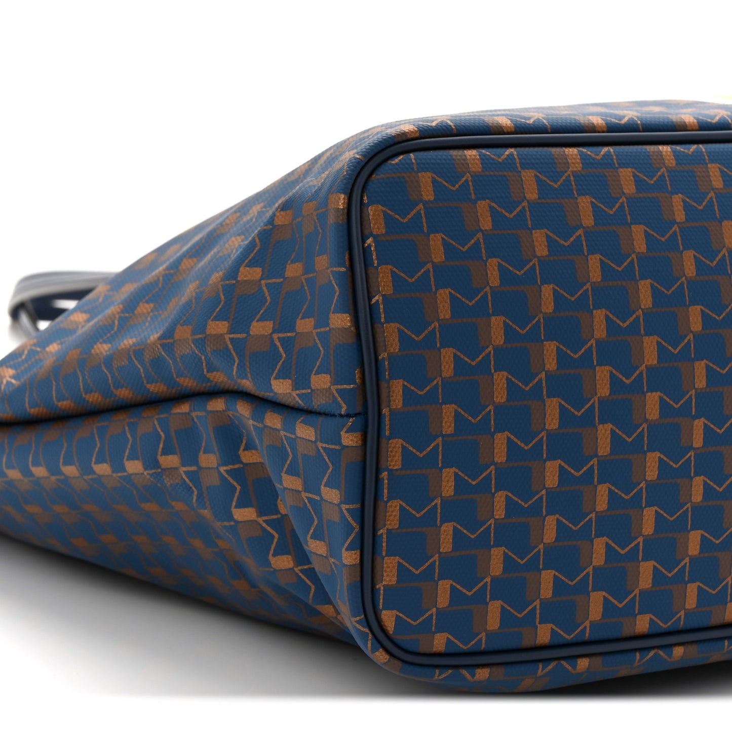 Grained Calfskin Canvas 1920 Oh! Tote Ruban MM  Indigo Bronze