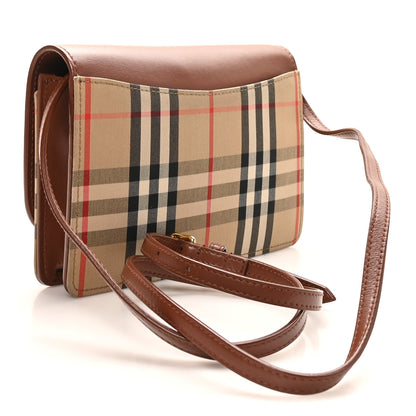 Burberry Calfskin House Check Hampshire Wallet On Chain Tan 3 of 9