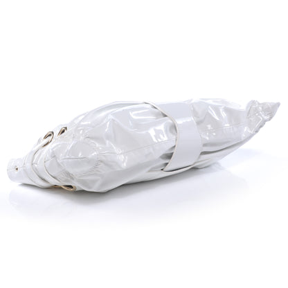 Jimmy Choo Patent Convertible Rio Oversized Clutch White 4 of 6