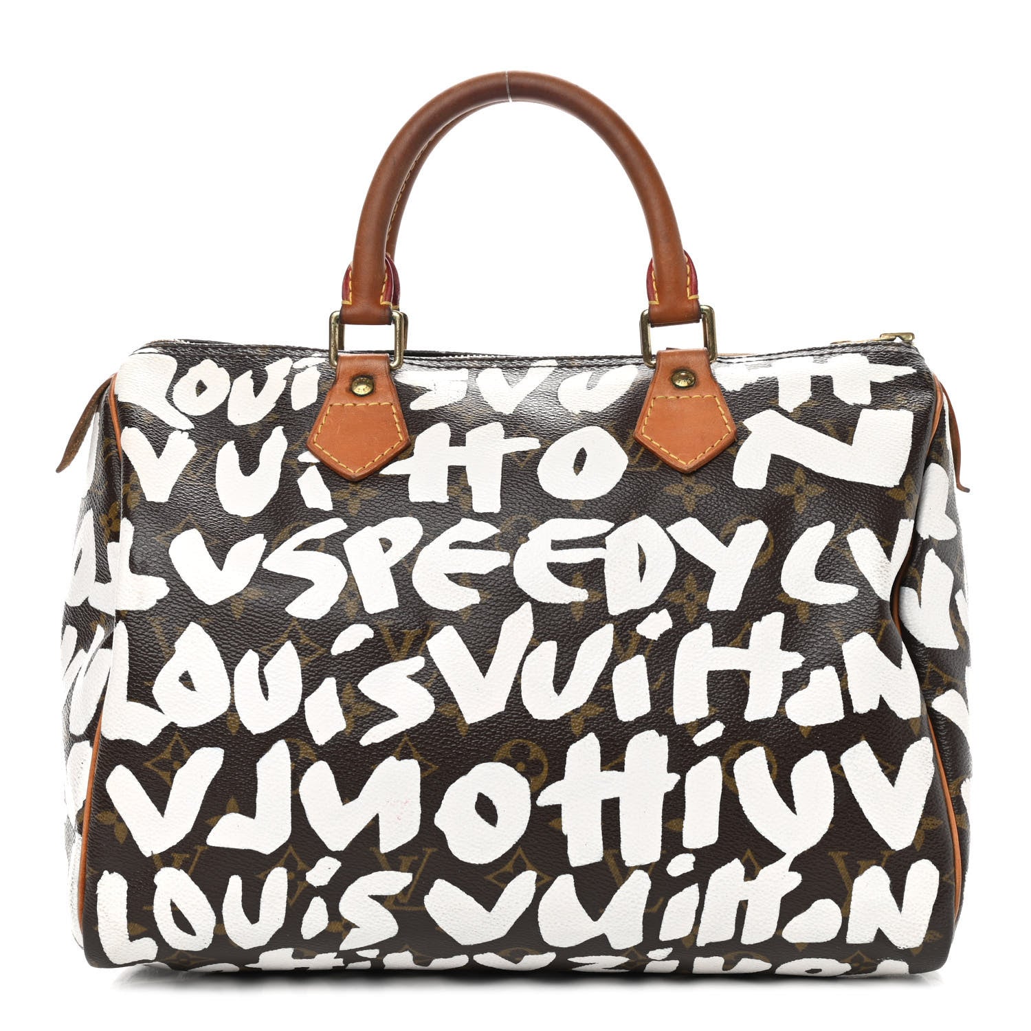 Louis Vuitton Monogram Graffiti Speedy 30 Silver 1 of 21